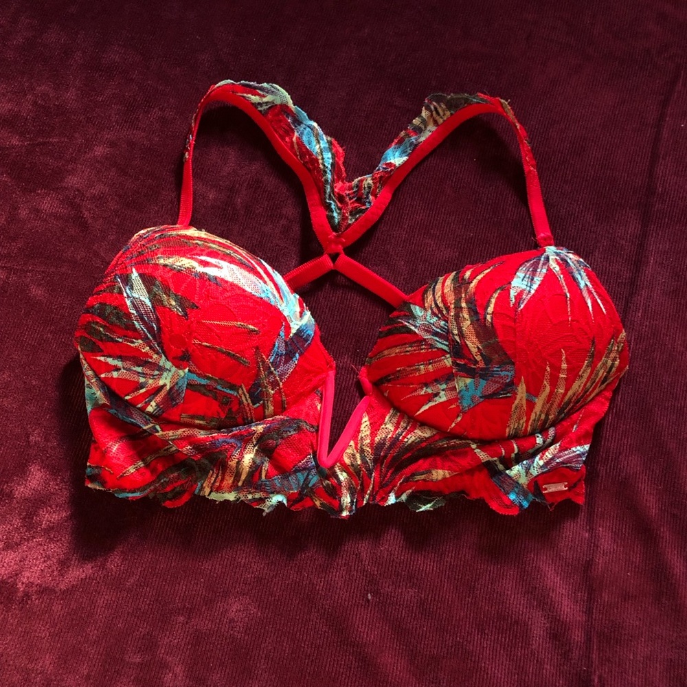 PINK T back push-up bra